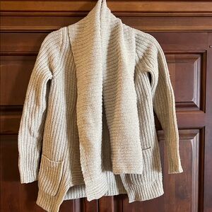 J. Crew Cream Ribbed Cardigan